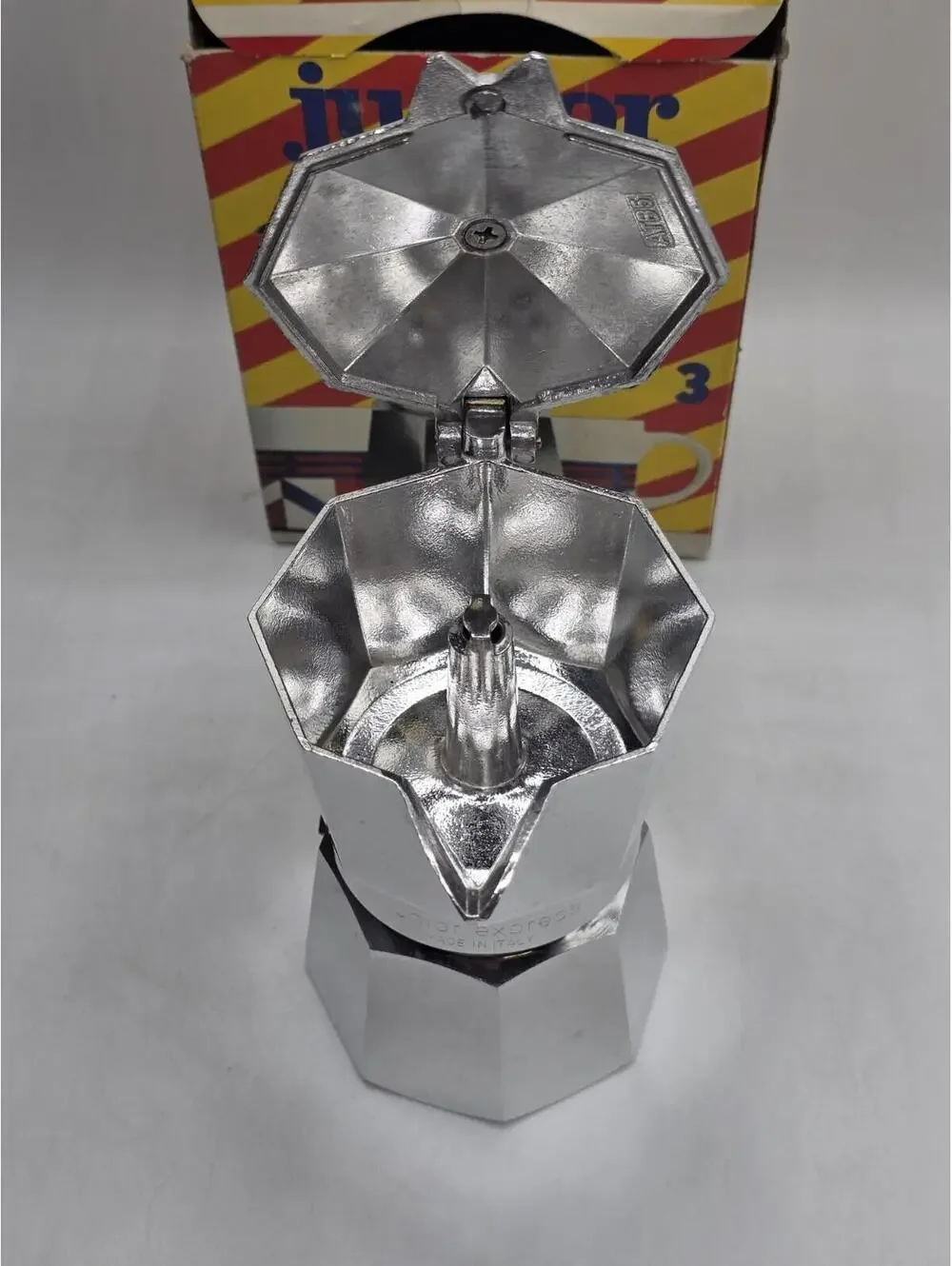 Vintage Junior Express Moka Pot | 3-Cup Espresso Maker | Made in Italy